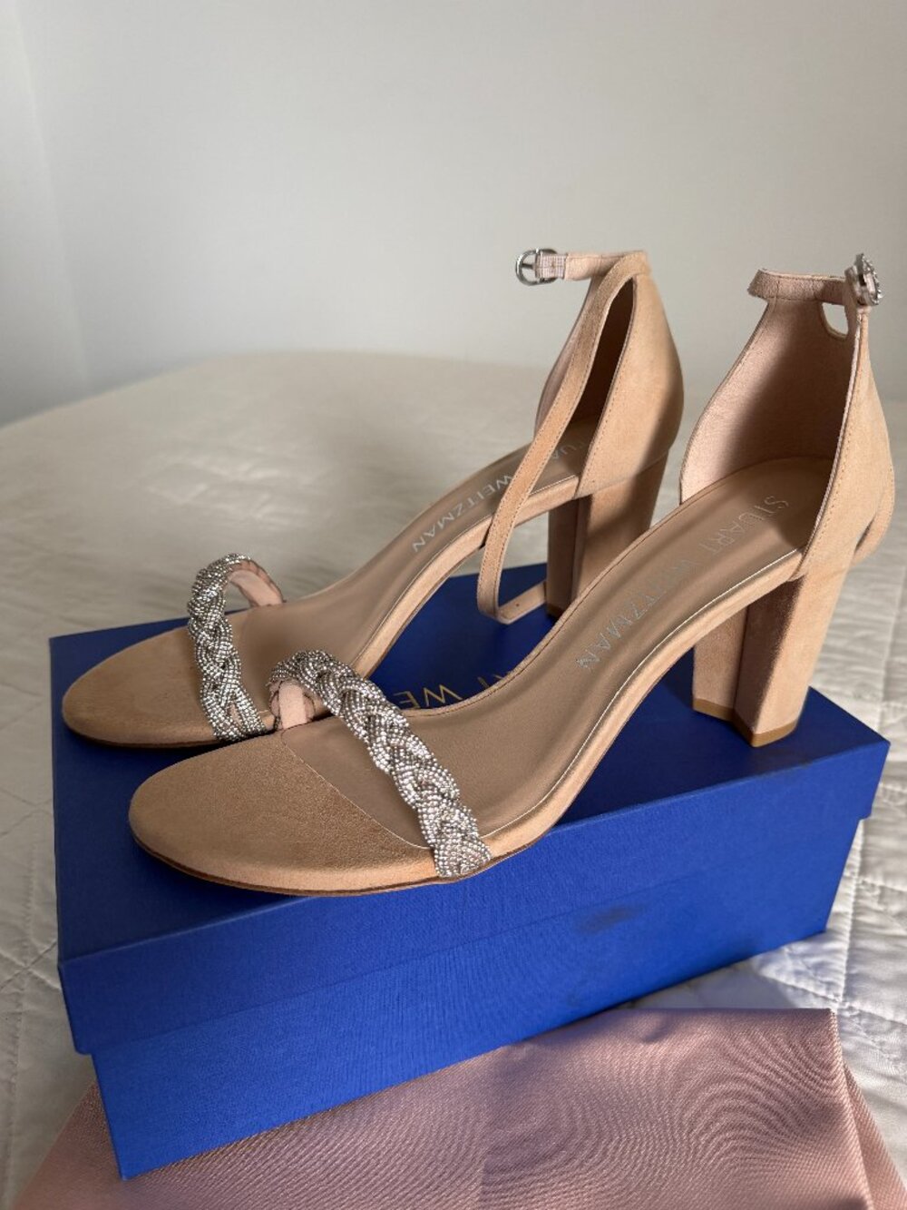 Stuart Weitzman Nearlynude Highshine Sandal